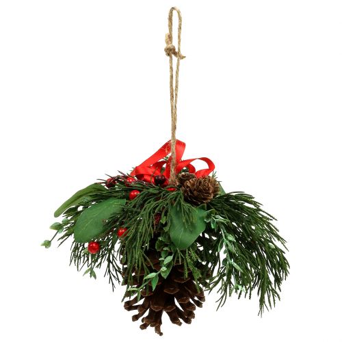 Floristik24 Karácsonyi akasztó kúpokkal és bogyókkal 16cm