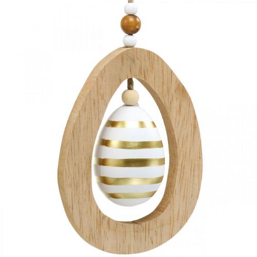 Húsvéti tojás mintás tojásokkal akasztható Húsvéti dekoráció H12cm 3db