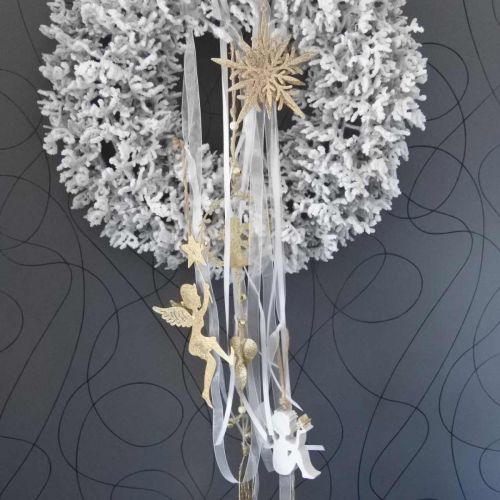 tételeket Angyal medál arany, karácsonyi angyal dekoráció H20/21,5cm 4db