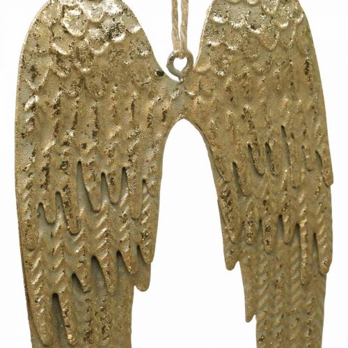 tételeket Angel Wings dekoratív medál karácsonyi arany 14,5×9cm 4 db