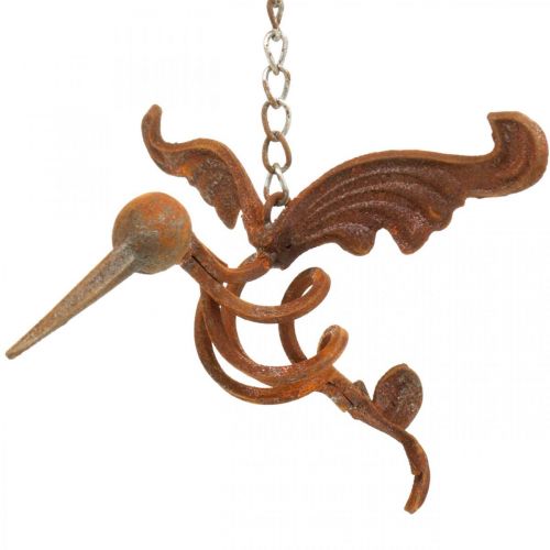 tételeket Kolibri kerti dekoráció patinás fém madár akasztáshoz 24×19cm