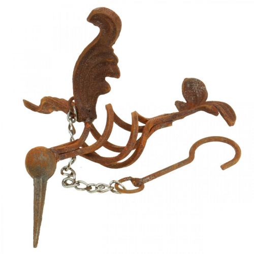 Floristik24 Kolibri kerti dekoráció patinás fém madár akasztáshoz 24×19cm