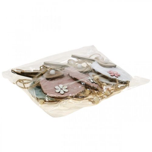 tételeket Akasztós nyuszik dekoratív fogas Húsvéti fa plüss 26×7×2cm 6 db