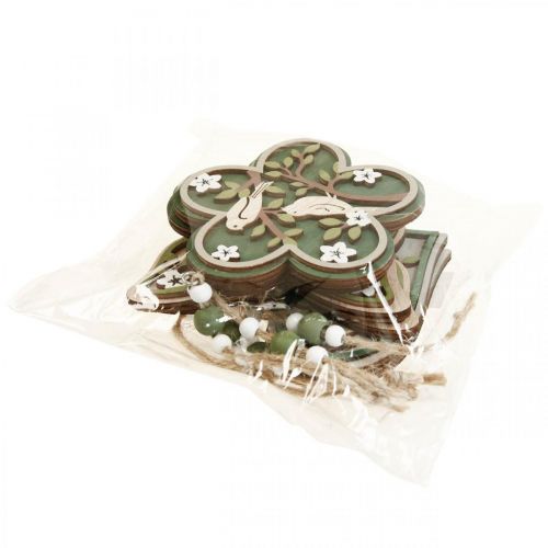 Floristik24 Függesztett dekoráció fa deco fogas madarak ablakdísz 10cm 6db