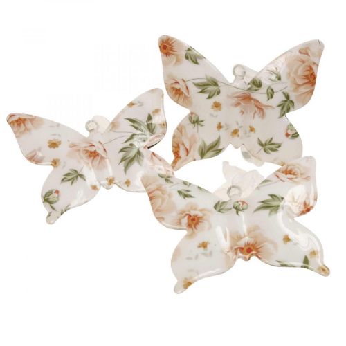 Floristik24 Deco pillangók fém deko akasztós virágok SZ12×Ma10cm 3db