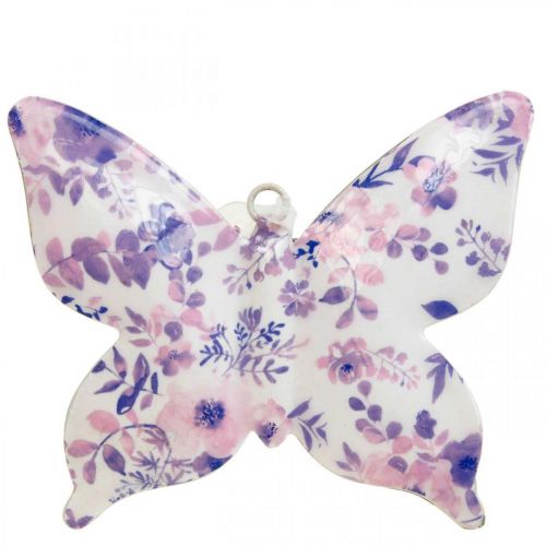 tételeket Deco pillangók fém deko fogas lila 12×10cm 3db