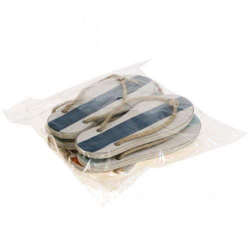 Floristik24 Dekoratív papucs függő dekoráció tengeri narancs/kék H15cm 3 db