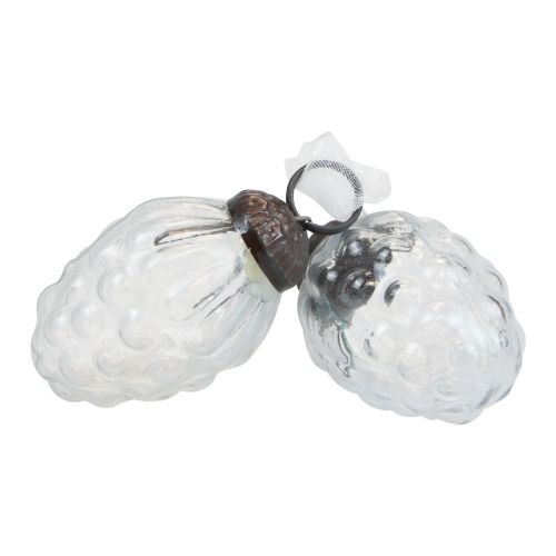 tételeket Karácsonyi díszek üveg díszakasztók üvegkúpok 3×4,5cm 12 db