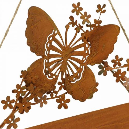 Floristik24 Deco felirat üdvözlöm akasztani rust look 25×18/21cm 2db