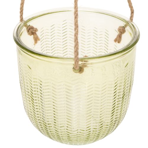 Függő üvegcserép, dekoratív üvegcserép, retró stílusú, zöld/barna, 14,5 cm, 2 darab | Floristik24.hu