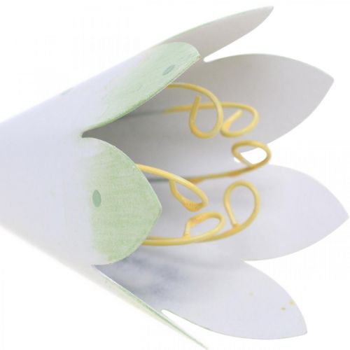 Floristik24 Körbelógó virágok, tavaszi dekoráció, fém medál H7,5cm 4db