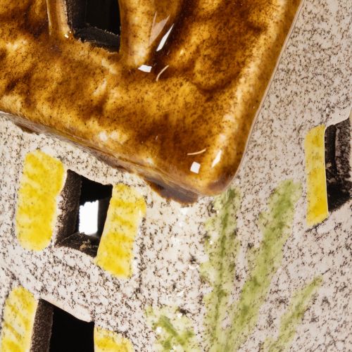 tételeket Rusztikus kerámia házikó élénk LED világítással, ideális hangulatos asztaldísznek, 15 cm, 2 darab