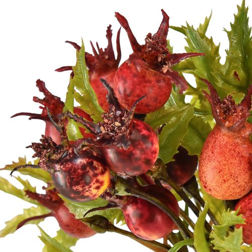 Floristik24 Csipkebogyó dekoráció piros műcsipkebogyó ágak 48cm 3 db