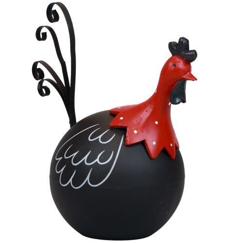 tételeket Kakas Húsvéti dekoráció fém dekoráció csirke fekete piros H13,5cm