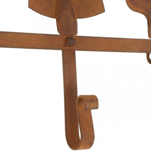 tételeket Hook bar kerti szerszámok, kerti dekoráció, gereblye ásó gereblye, szekrény fém patinából L33,5cm