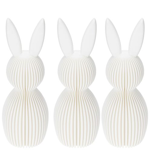 tételeket Dekoratív, hajtogatott nyúlfigura modern belsőépítészetbe, nappaliba vagy irodába, 13 cm, 3 darab