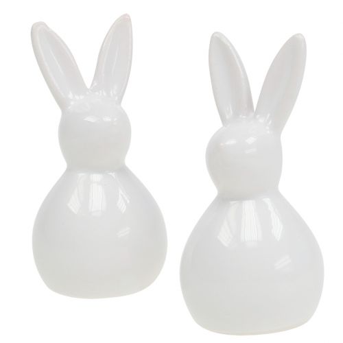 Nyuszi kerámia fehér 7,5cm 6db | Floristik24.hu