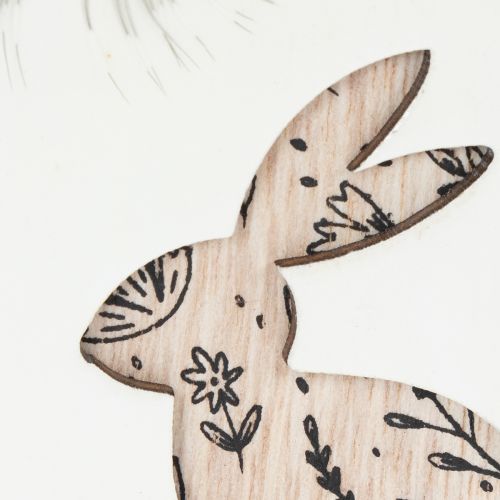 tételeket Húsvéti tojások akasztásra, fehér és fekete, 10 cm, 6 darab