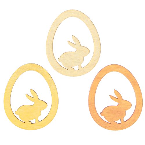 Floristik24 Nyuszi tojásban húsvéti dekoráció készítéshez Szórvány dekoráció fa 4cm 72 db