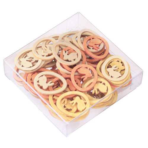 tételeket Nyuszi tojásban húsvéti dekoráció készítéshez Szórvány dekoráció fa 4cm 72 db