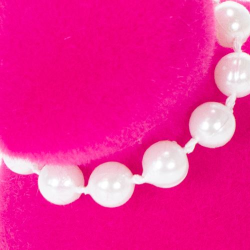 tételeket Húsvéti nyuszi díszfigura gyöngy nyaklánccal, nappaliba vagy hálószobába tökéletes, 13 cm, 4 darab