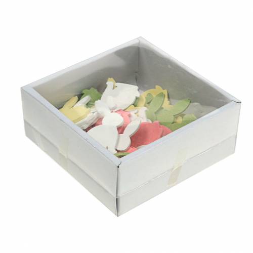 Floristik24 Streudeko húsvéti nyuszi fa 5,2cm 40db válogatott