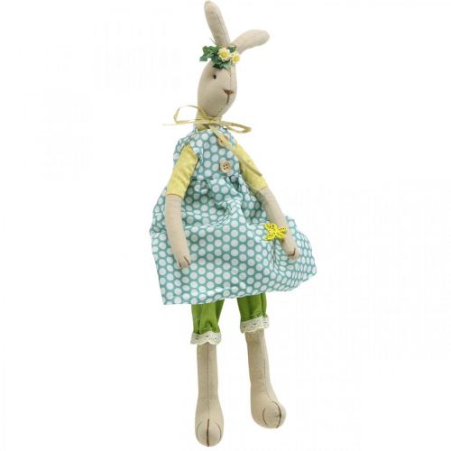 tételeket Húsvéti kitömött nyuszi, ruhás húsvéti nyuszi, nyuszi lány H43cm