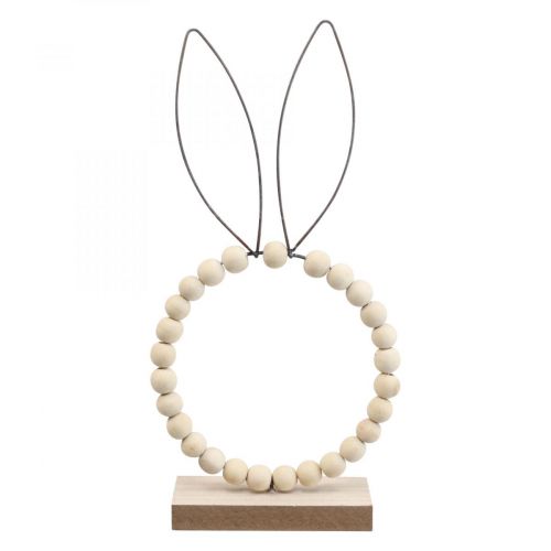 Floristik24 Díszgyűrűs nyúl dekorációs asztali dekoráció húsvéti fa rozsda H27,5cm 4db