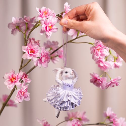 tételeket Balerina nyuszi medálok, húsvéti ágak vagy karácsonyfa díszítésére, 12 cm, 2 darab