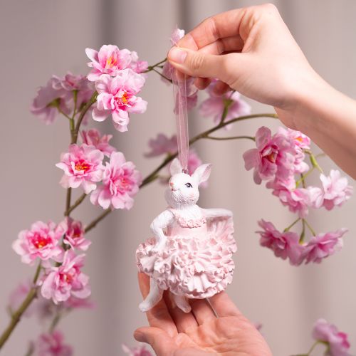 tételeket Balerina nyuszi medálok, húsvéti ágak vagy karácsonyfa díszítésére, 12 cm, 2 darab