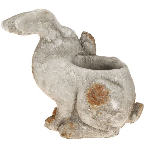 tételeket Nyúl dekoratív beton virágcserép antik szürke 33,5x17x29,5cm