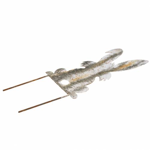 Floristik24 Húsvéti dekorációs nyuszi ragasztható rozsda nyír kinézetű fém 16,5 × 32 cm
