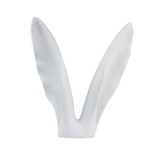 Floristik24 Nyúl dekoráció nyúlfül díszítés fehér műkő 24×22×29cm