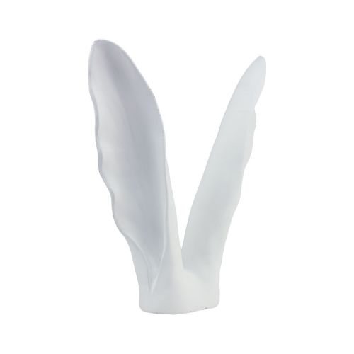 Floristik24 Nyúl dekoráció nyúlfül díszítés fehér műkő 24×22×29cm