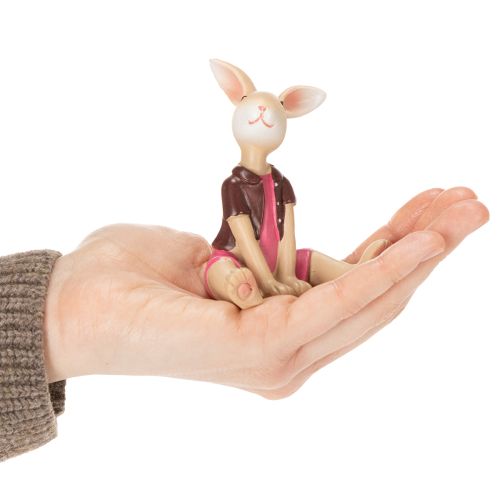 tételeket Húsvéti Nyuszi Figura Szett, Aranyos Asztaldísz Húsvétra és Tavaszra, 9cm, 4 Darab