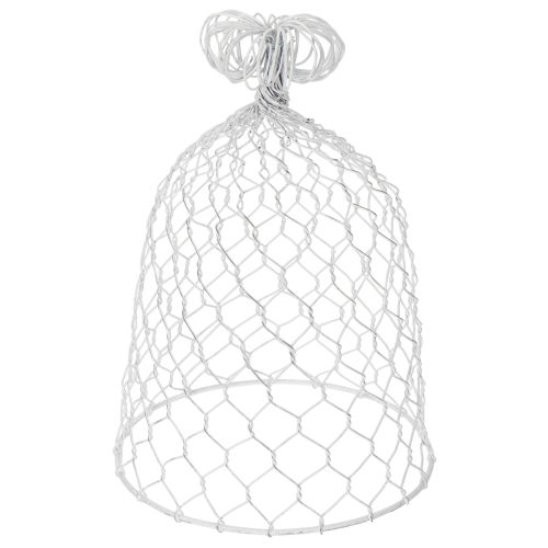 Vintage drótból készült csengő rusztikus, vidéki stílusú asztaldíszekhez, 23 cm