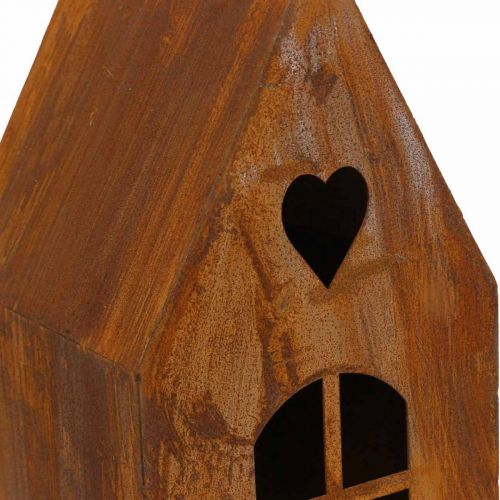 Floristik24 Lámpás ház fém dekoráció ház ablak patina 3 részes