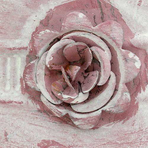 tételeket Rózsával mosott rózsaszín edény fogantyúja Ø22cm H13,5cm