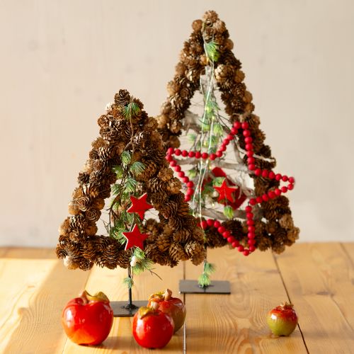 Floristik24 Őszi dekoráció kerámia alma asztaldísz piros zöld M9cm 2 db