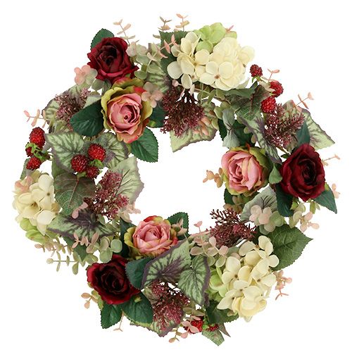 Floristik24 Őszi koszorú virágokkal, bogyókkal Ø38cm