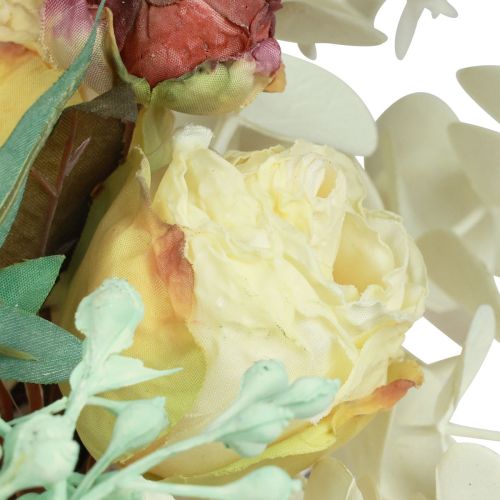 tételeket Ajtókoszorú eukaliptusz eukaliptusz koszorú mesterséges fehérített Ø50cm