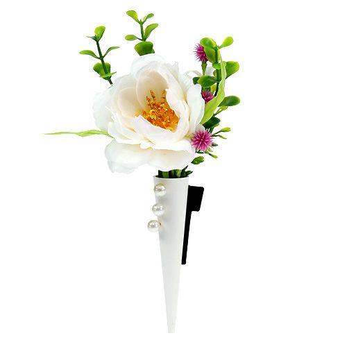 tételeket Férfi tű mágnessel Fehér, matt