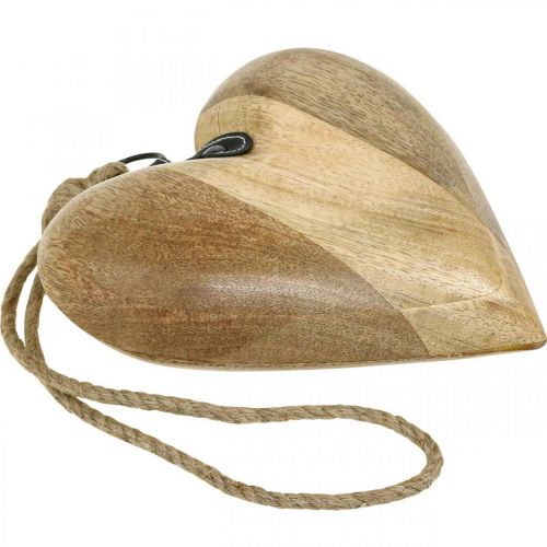 tételeket Fa szív, díszszív akasztáshoz, szívdísz H19cm