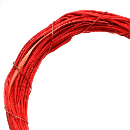 Floristik24 Rafiából készült szív felakasztható piros 15cm 8db