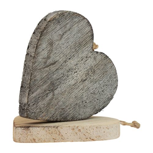 Floristik24 Fa szívek dekoratív szívek fehér színű vintage fa 10db