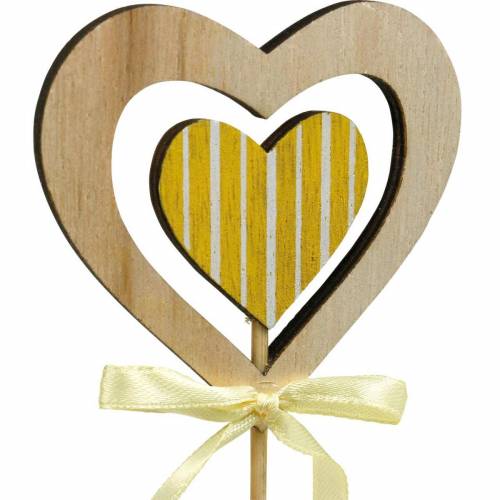 Floristik24 Dekoratív dugó pillangó virág és szív, tavaszi dekoráció, virágdugó, Valentin napi 9db