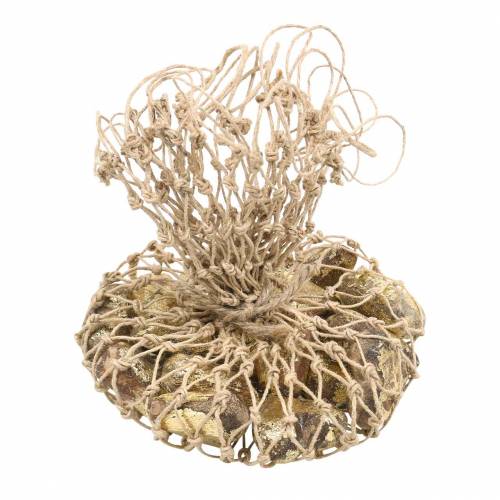 Floristik24 Fa szívek natúr, arany, ezüst mangófa 3,5-4,2cm × 3,6-4,5cm 18 db