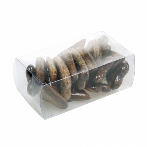 Floristik24 Mangófából készült szívek natúr mázas 6,2-6,6cm × 4,2-4,7cm 16 db