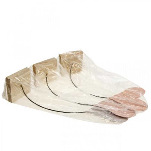 tételeket Asztali dísz szívek esküvői, szív dekoráció fém narancs/lila H40cm 3db