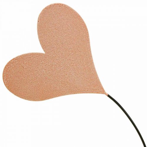 tételeket Asztali dísz szívek esküvői, szív dekoráció fém narancs/lila H40cm 3db